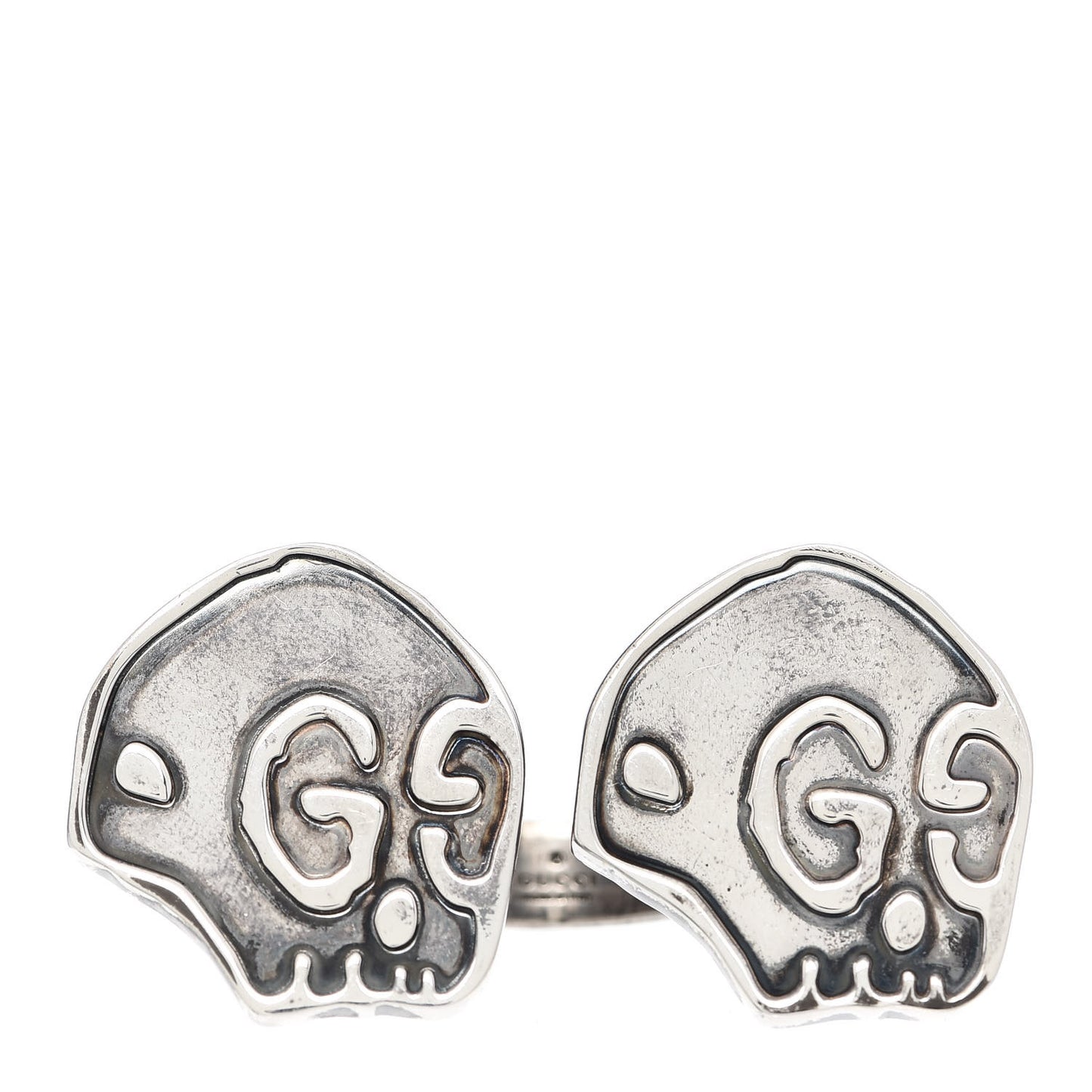 Sterling Silver GucciGhost Hamlet Skull Double Ring 58 8.25