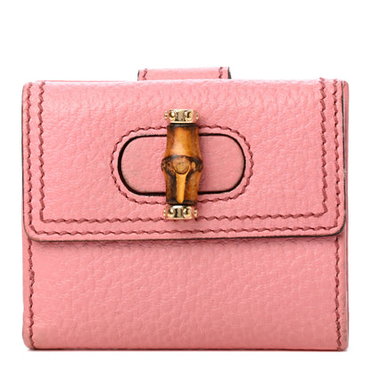 Gucci Calfskin Bamboo French Wallet Pink 1 of 4