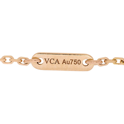 Van Cleef & Arpels 18K Rose Gold Carnelian Sweet Alhambra Heart Bracelet 6 of 7