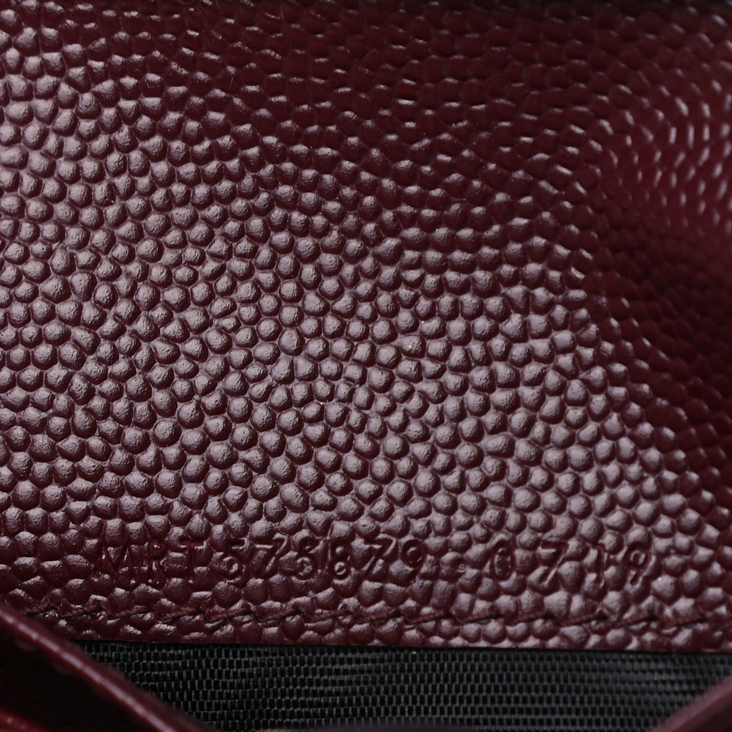 Grain De Poudre Matelasse Chevron Monogram Zipped Card Case Rouge Legion