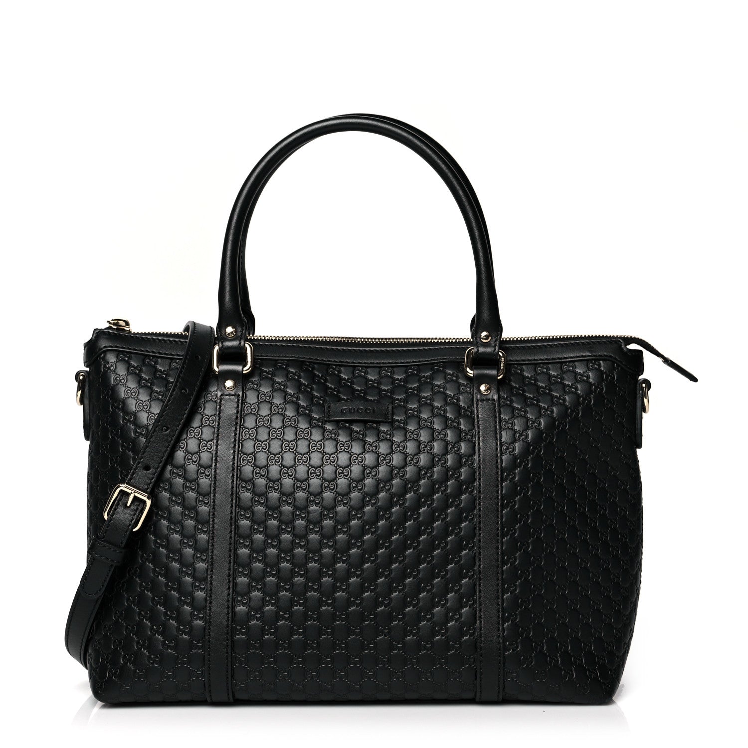 Gucci Soft Microguccissima Small Zippered Satchel Black 1 of 10