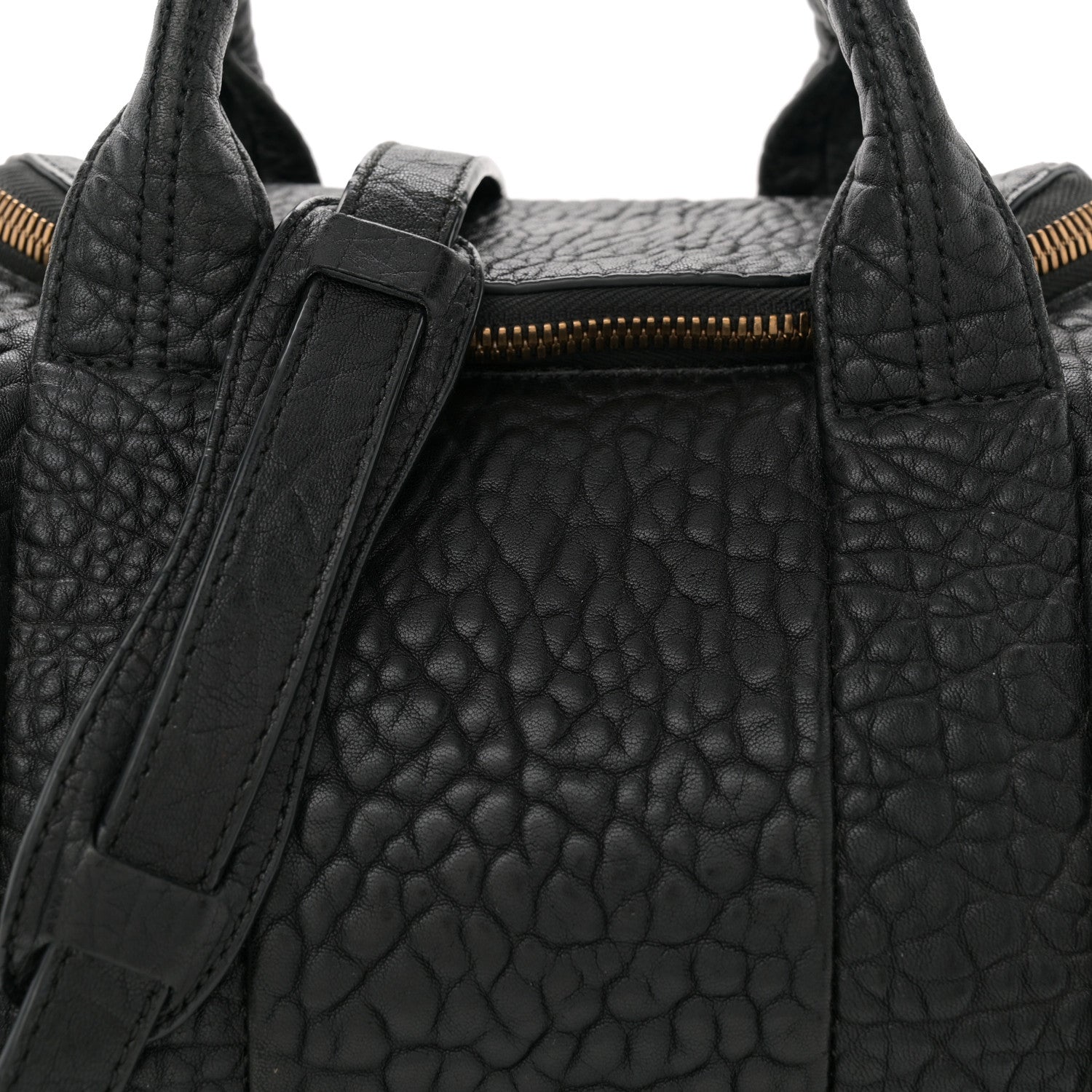 Alexander Wang Pebbled Lambskin Mini Rockie Black Antique Brass Hardware 7 of 13