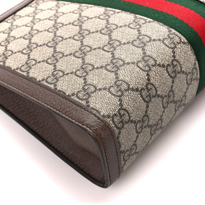 Gucci GG Supreme Monogram Web Ophidia Pouch Brown 10 of 12