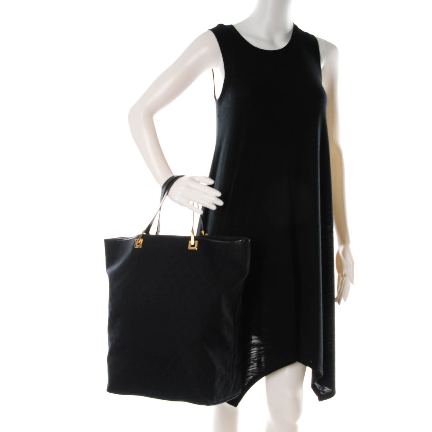 Monogram Large Bucket Tote Black