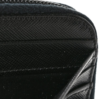 Prada Saffiano Vernice Compact Zip Around Wallet Black 8 of 14
