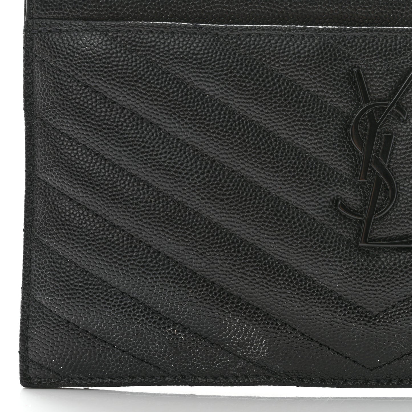 Grain De Poudre Chevron Monogram Bill Pouch Black