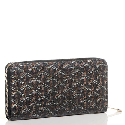 Goyard Goyardine Matignon Zip Around GM Wallet Black 3 of 6