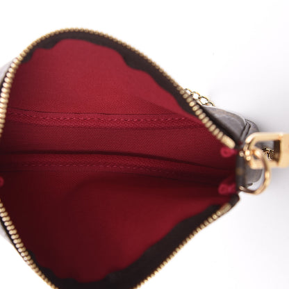 Louis Vuitton Monogram 2019 Christmas Animation Mini Courchevel Pochette Accessories Fuchsia 5 of 9