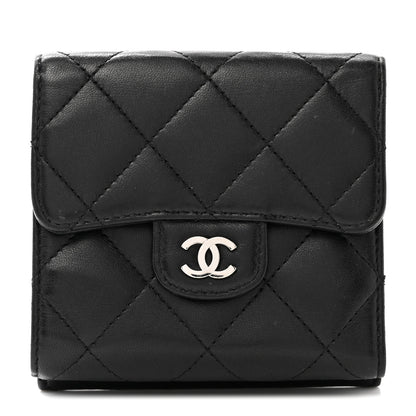 Chanel Lambskin Quilted Double Sided Wallet Black 1 of 12