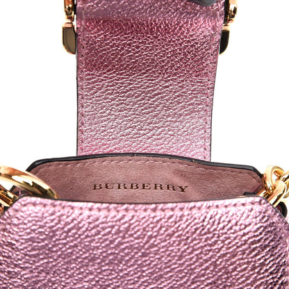 Burberry Metallic Calfskin Mini Buckle Tote Charm Pale Orchid 7 of 8