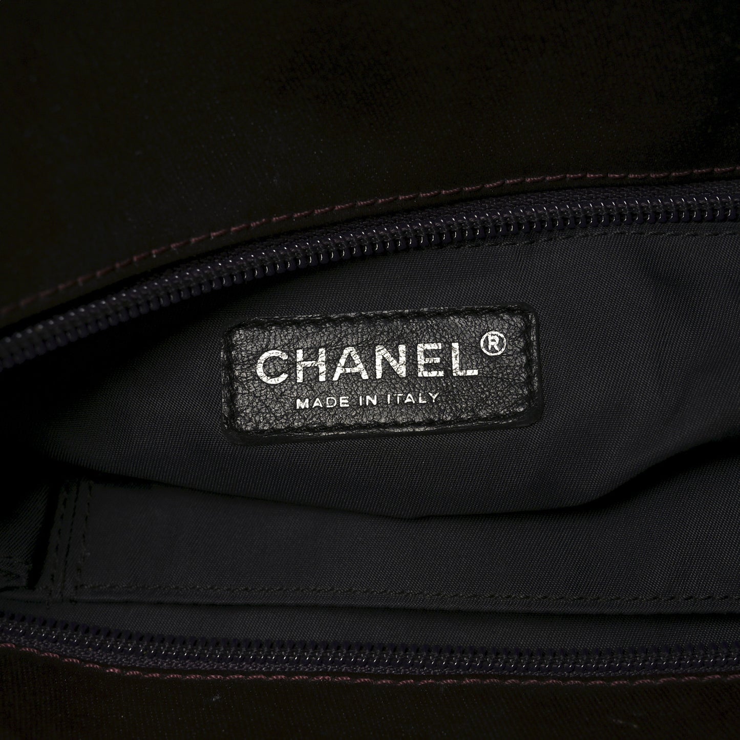 Metallic Coated Canvas Quilted Large Paris Biarritz Tote Dark Brown