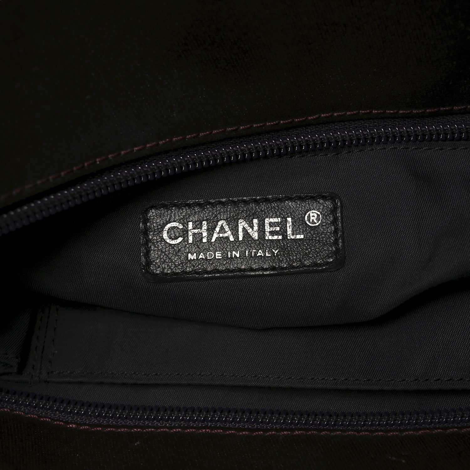 Chanel Metallic Coated Canvas Quilted Large Paris Biarritz Tote Dark Brown 6 of 10