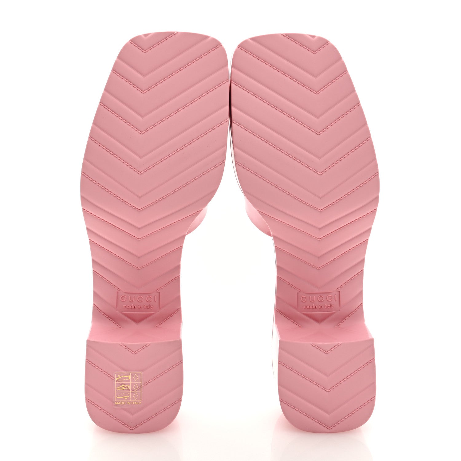 Gucci Rubber Gucci Logo Womens Platform 20/60mm Slide Sandals 40 Wild Rose 5 of 8