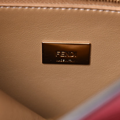 Fendi Vitello Tahiti Burro Bi-Color Medium Peekaboo Iconic Essentially Satchel Fragola Orzo 6 of 8