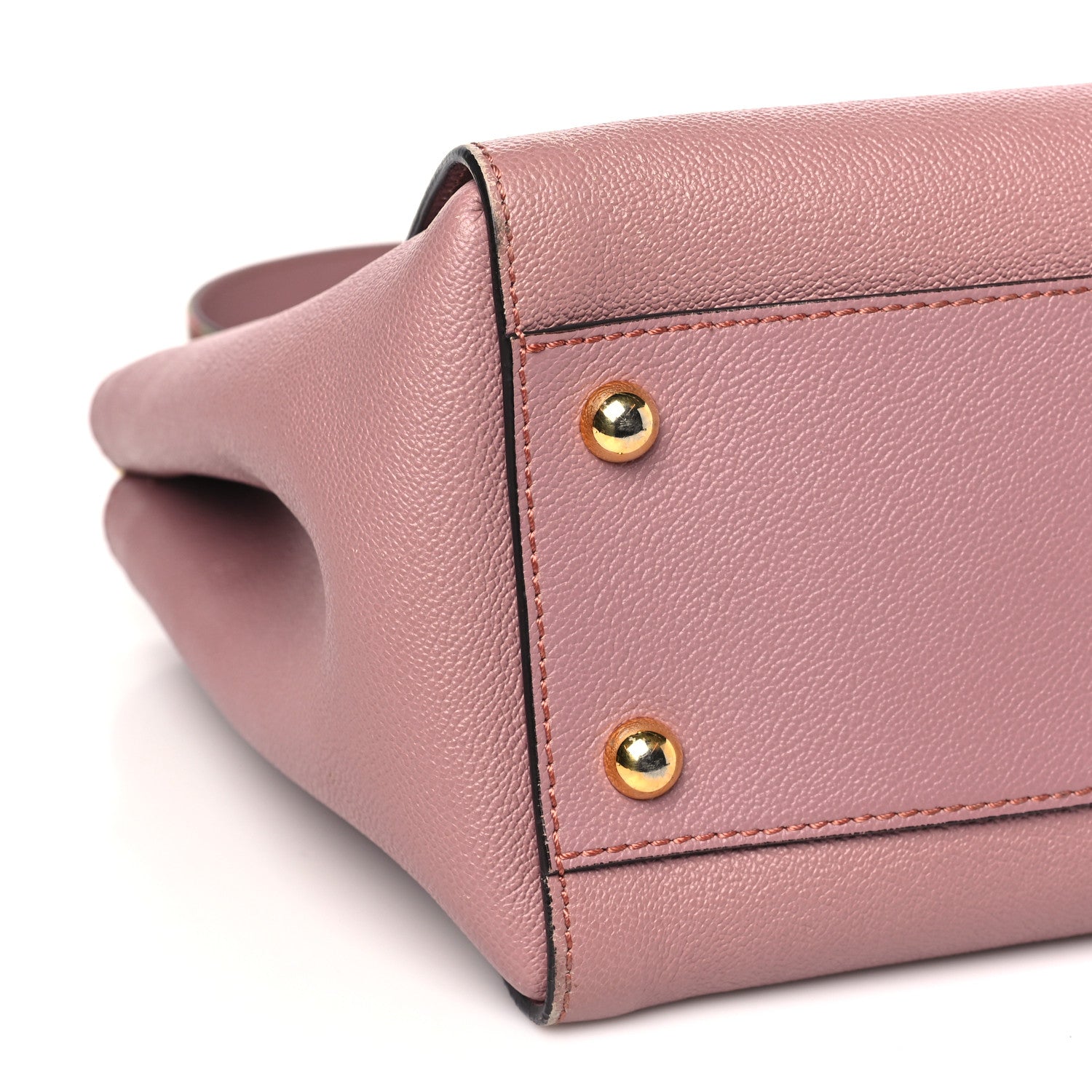 Burberry Soft Grain Calfskin Medium Buckle Tote Dusty Pink 7 of 10