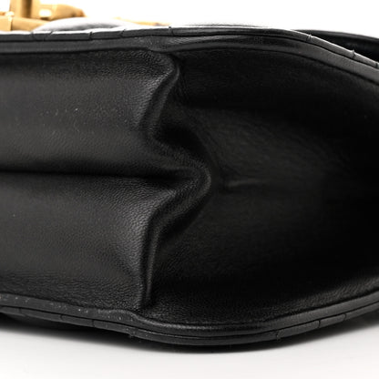 Christian Dior Lambskin Cannage Small Dioraddict Flap Bag Black 10 of 11