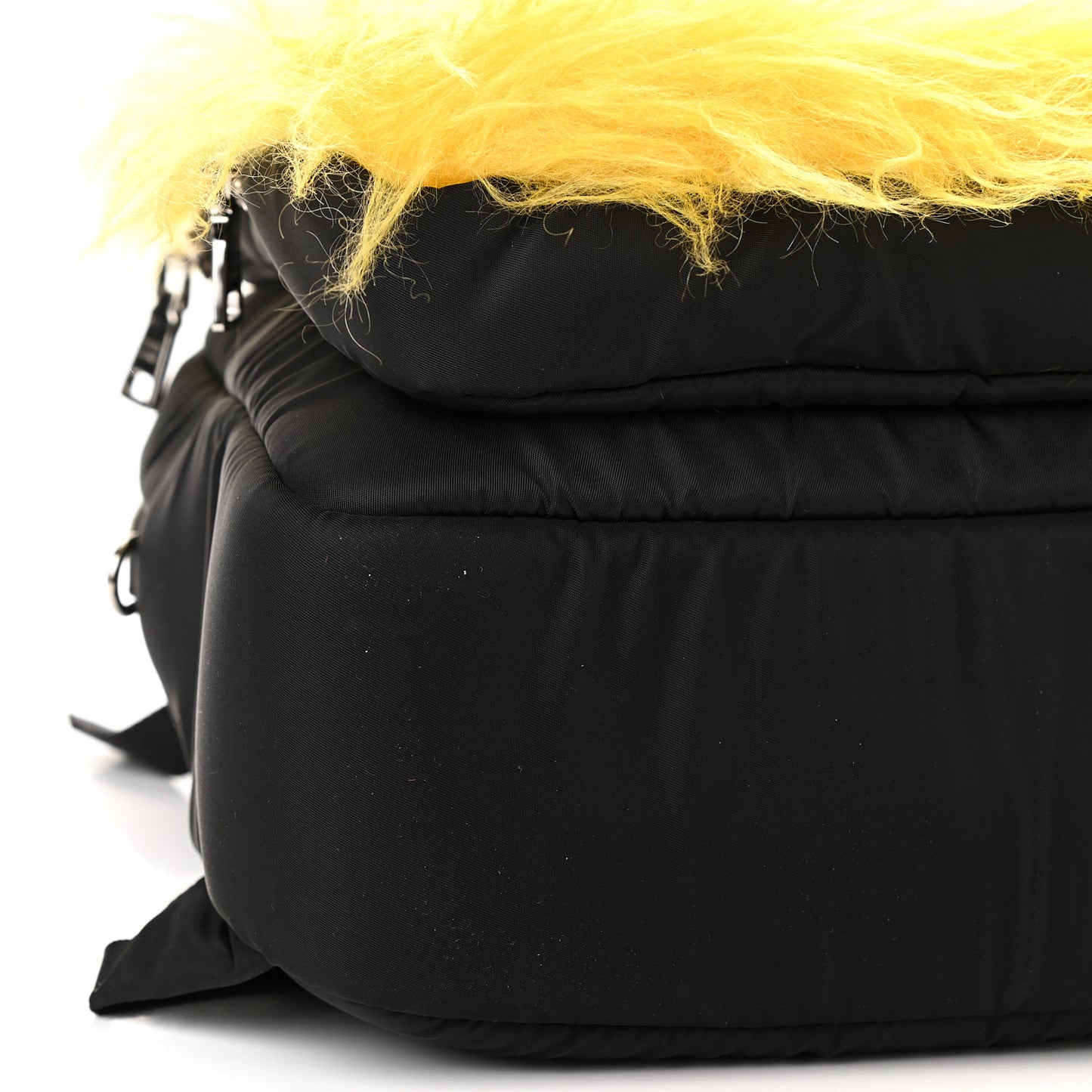 Tessuto Nylon Mohair Pocket Cargo Backpack Giallo Black