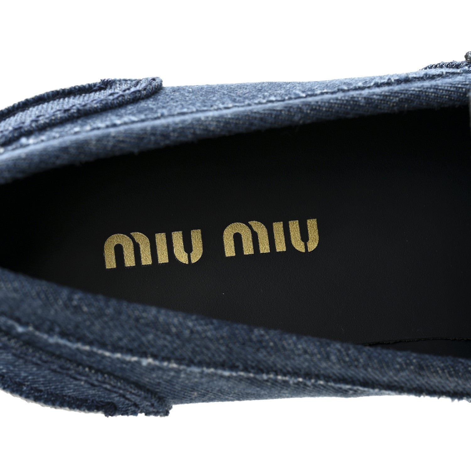 Miu Miu Denim Penny Loafer 40 Denim 8 of 9