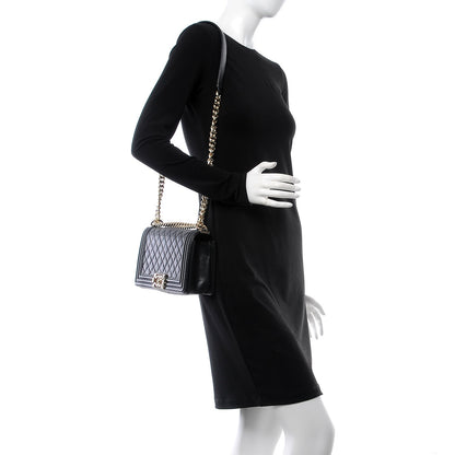 Chanel Caviar Quilted Medium Boy Flap Black 2 of 15