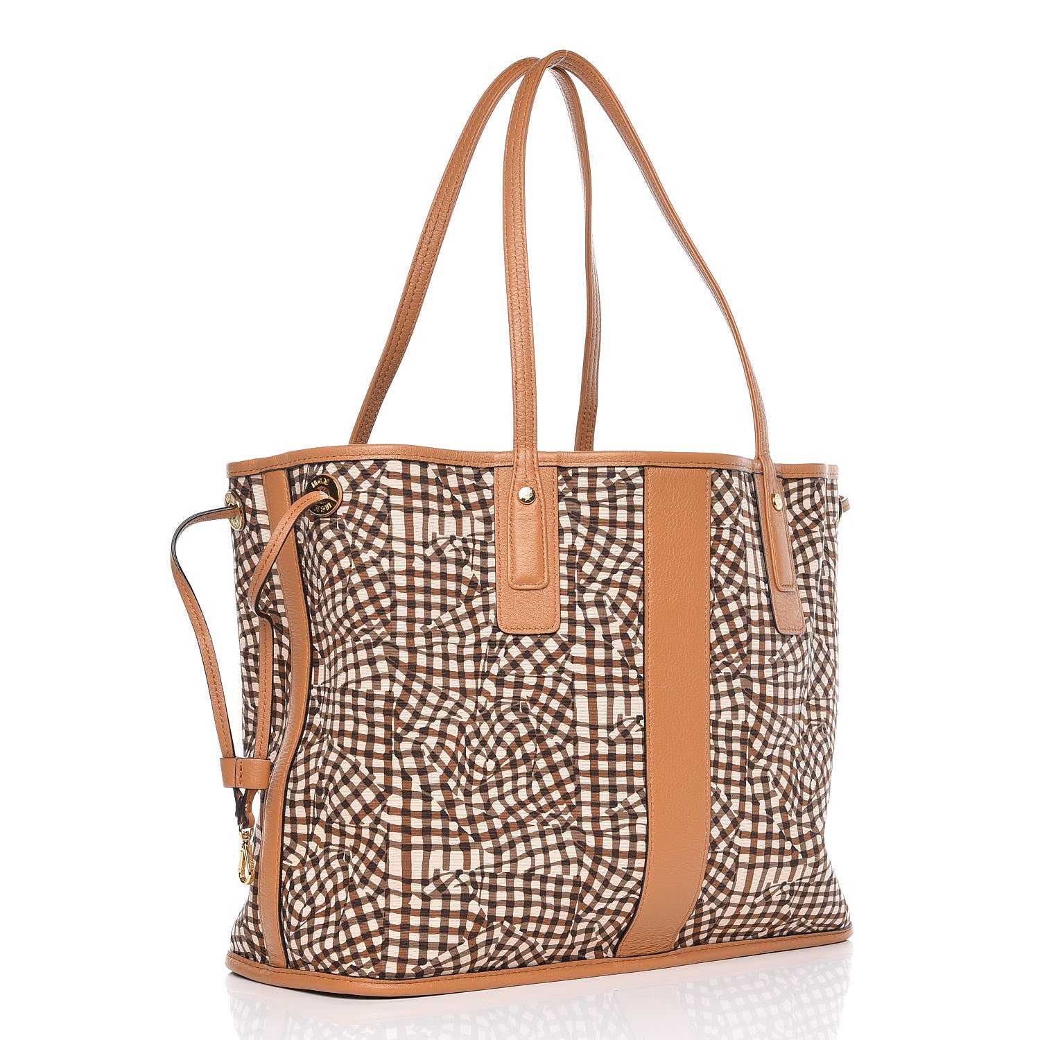 MCM Visetos Medium Liz Reversible Shopper Tote Cognac 7 of 15