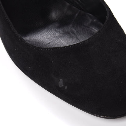 Saint Laurent Kid Scamosciato Babies 90 Pumps 41 Black 12 of 14
