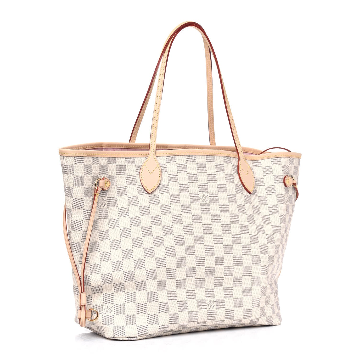 Louis Vuitton Damier Azur Neo Neverfull MM Rose Ballerine 2 of 4