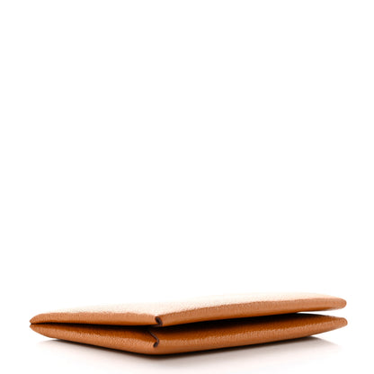 Hermes Chevre Mysore Verso Calvi Card Case Caramel Rose Sakura 4 of 8