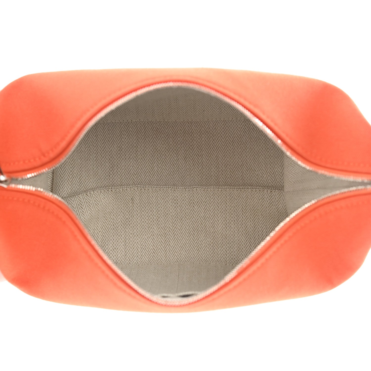 Hermes Canvas Small Bride-A-Brac Pouch Orange Burgundy 6 of 8