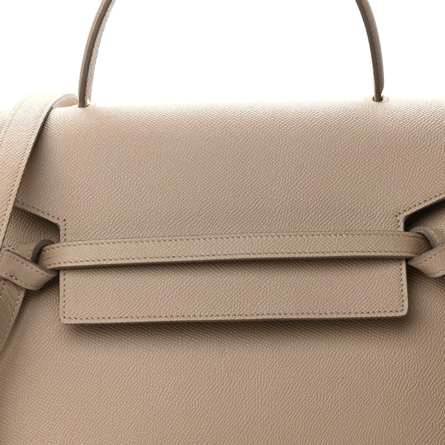 Grained Calfskin Mini Belt Bag Light Taupe