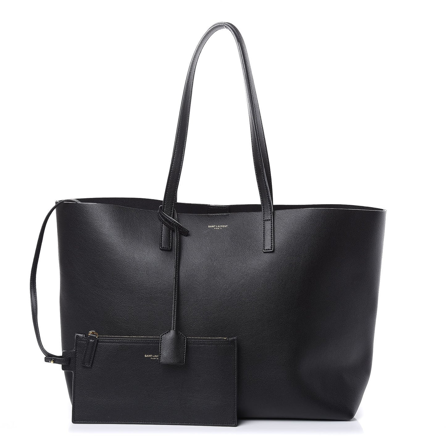 Calfskin Large Shopping Tote Black