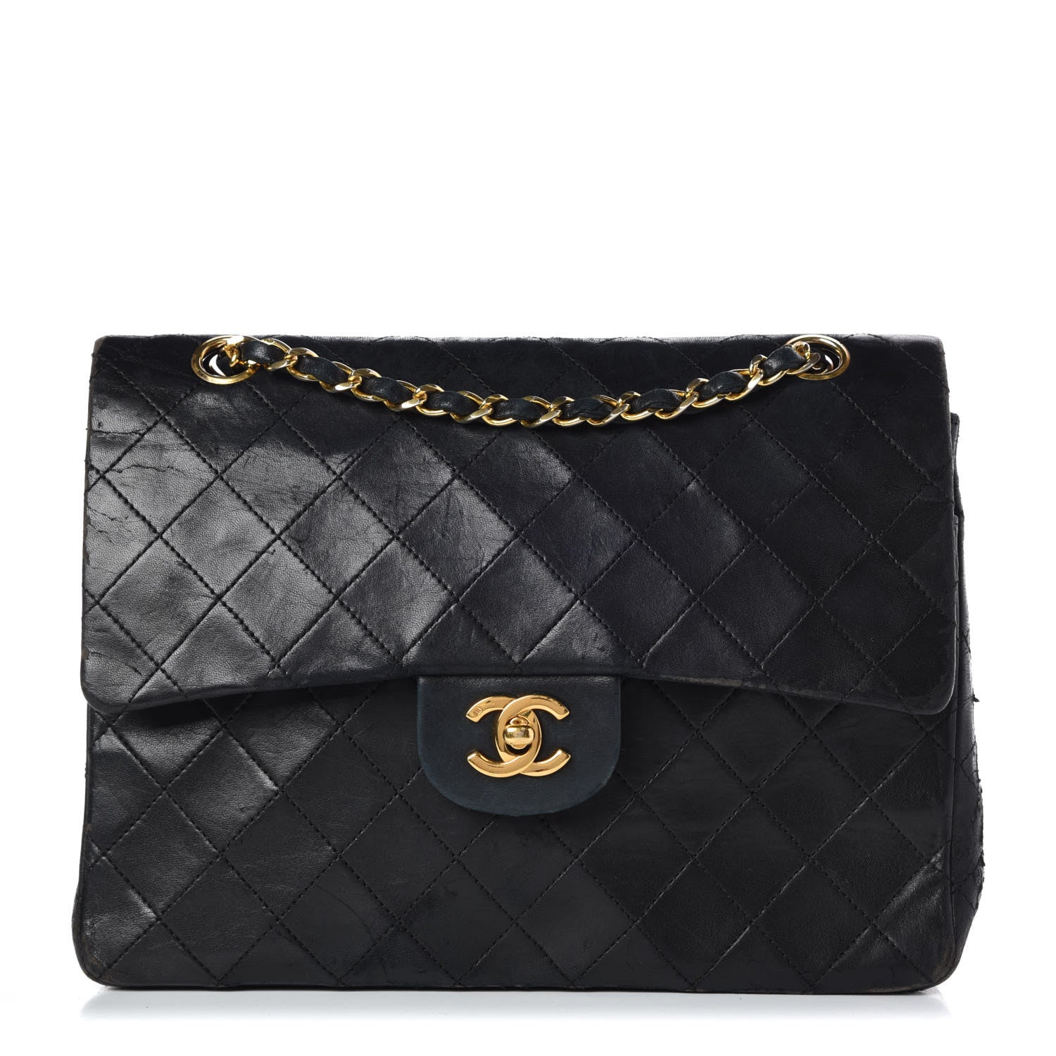 Chanel Lambskin Quilted Medium Double Flap Black 1 of 32
