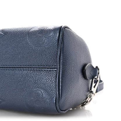 Louis Vuitton Metallic Empreinte Monogram Giant Speedy Bandouliere 20 Navy Nacre 9 of 9