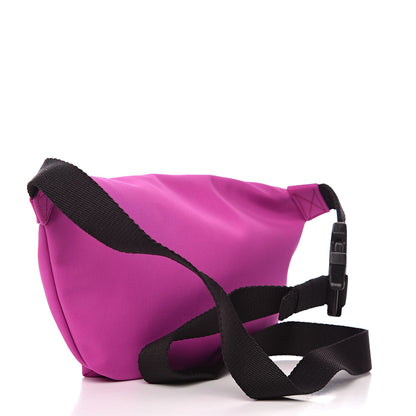 Balenciaga Sport Nylon Logo Embroidered Small Wheel Beltpack Fuchsia Black 3 of 8