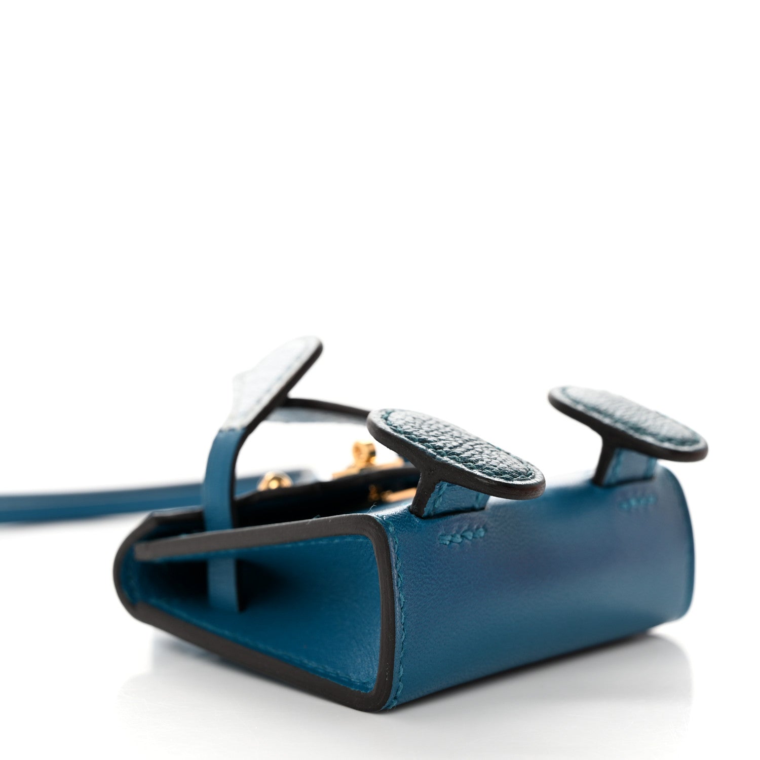 Hermes Tadelakt Chevre Mysore Kelly Quelle Idole Bag Charm Bleu Izmir Jaune Bourgeon Bleu Brume Vert Bosphore 3 of 5