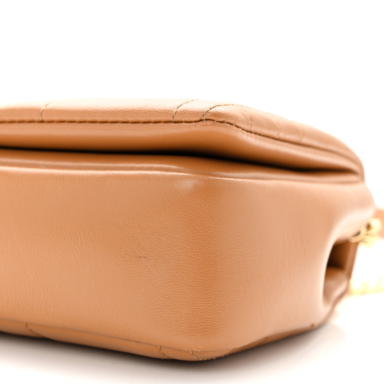 Burberry Lambskin Quilted Small Lola Bag Maple Brown 10 of 11