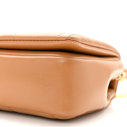 Burberry Lambskin Quilted Small Lola Bag Maple Brown 10 of 11
