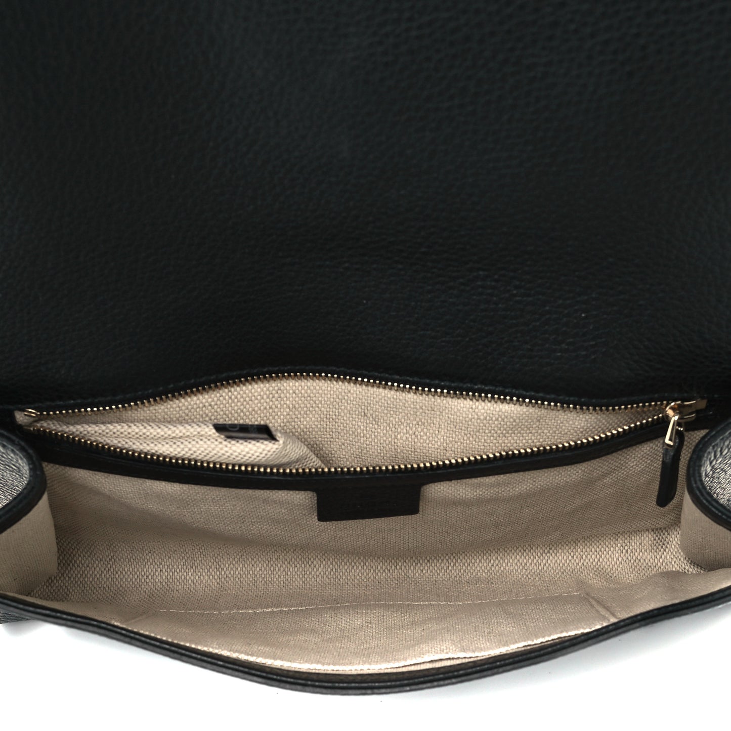 Pebbled Calfskin Medium Soho Clutch Black