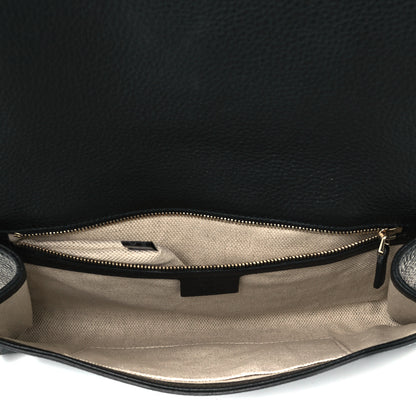 Gucci Pebbled Calfskin Medium Soho Clutch Black 5 of 12