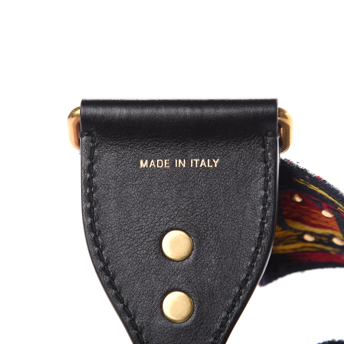 Canvas Embroidered Studded Rainbow J’Adior Shoulder Strap