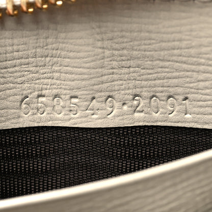 Gucci GG Supreme Monogram Azalea Calfskin Horsebit 1955 Zip Around ID Card Case Wallet Beige Ebony Mystic White 7 of 9