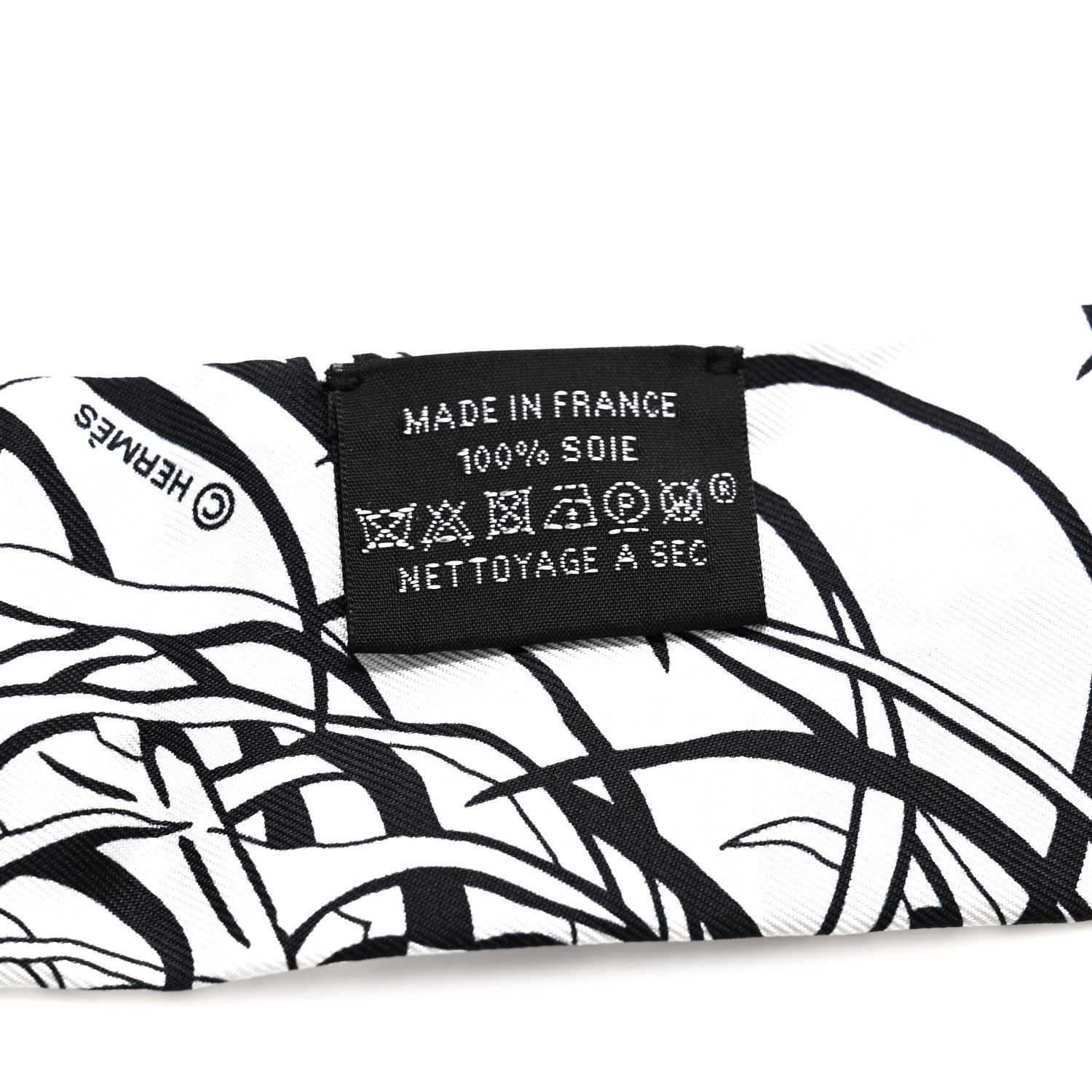 Hermes Silk Jungle Love Rainbow Twilly Gris Black White 4 of 4