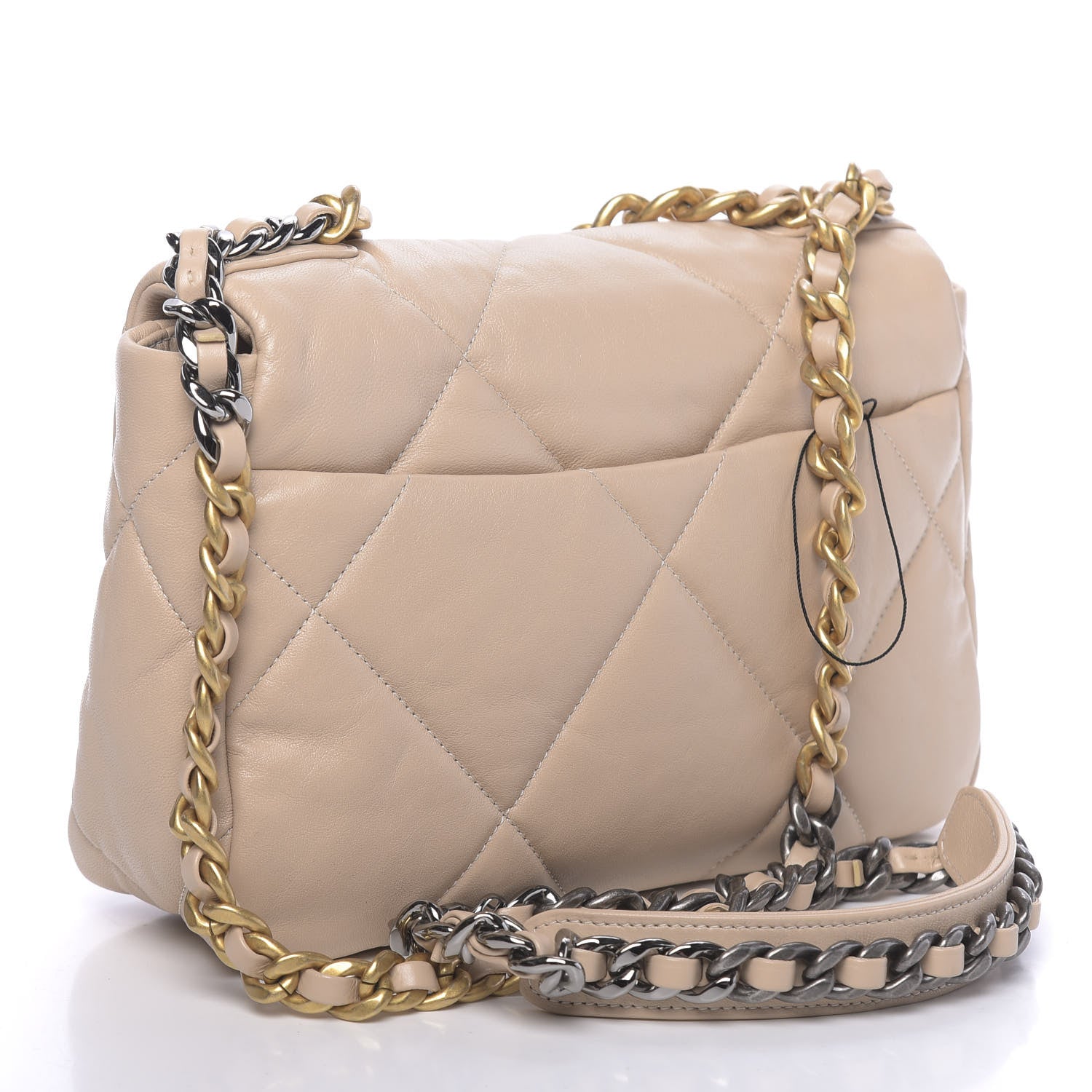 Chanel Lambskin Quilted Medium 19 Flap Beige 3 of 11