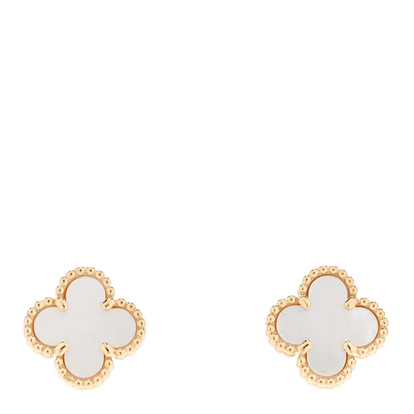 18K Yellow Gold Mother of Pearl Sweet Alhambra Earrings