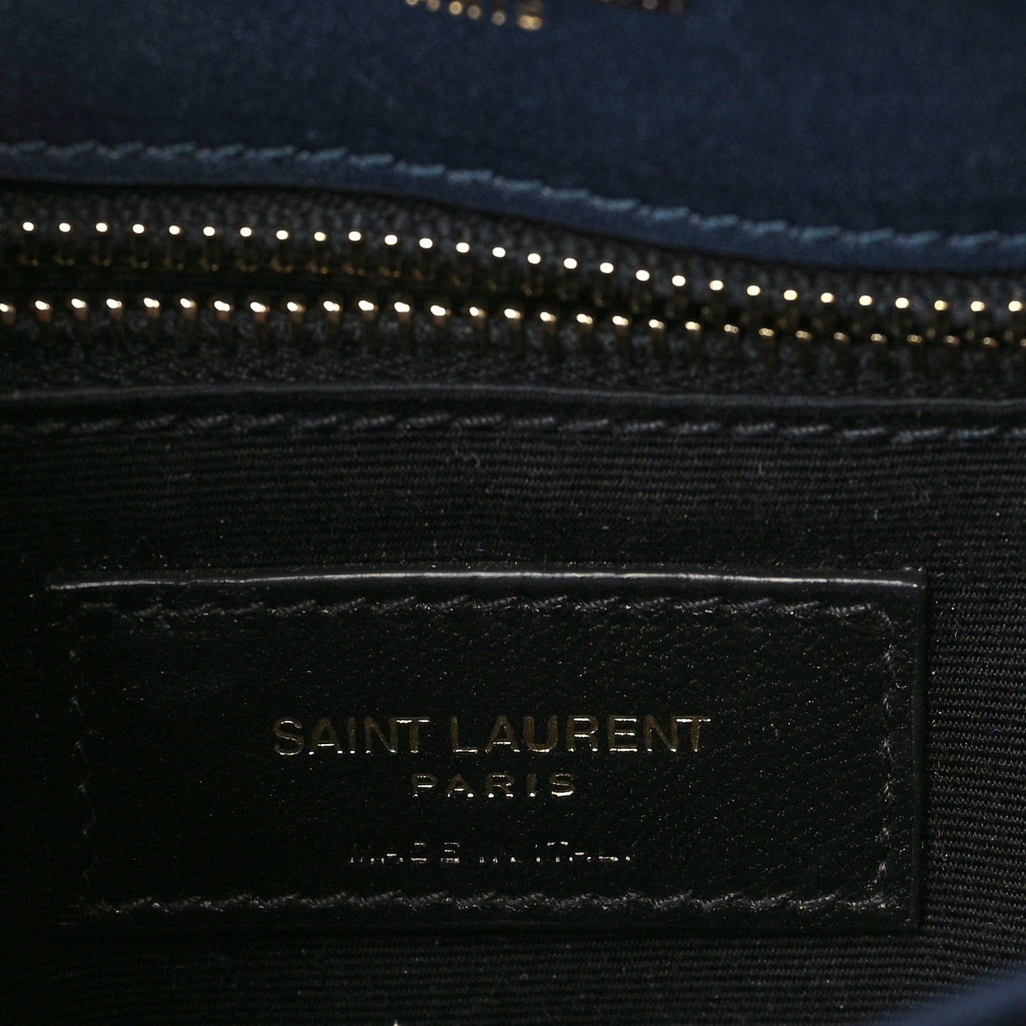 Suede Y Quilted Monogram Toy Loulou Crossbody Bag Navy