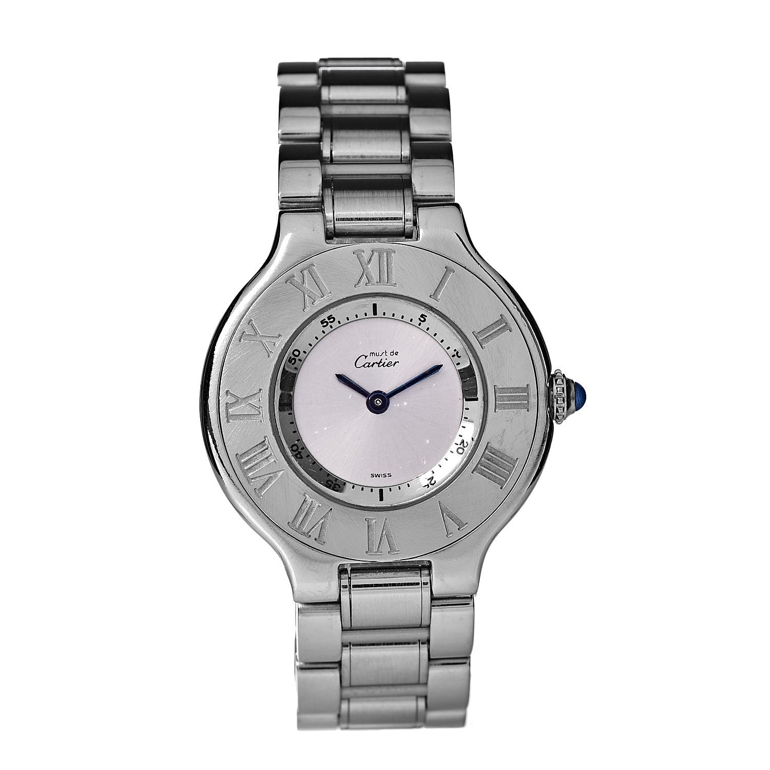Cartier Stainless Steel 28mm Must De 21 Quartz Watch 1 of 8