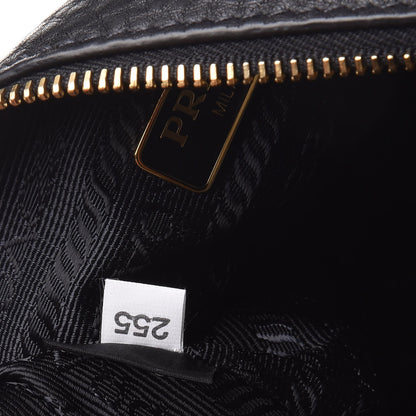 Prada Vitello Daino Cosmetic Pouch Black 8 of 8