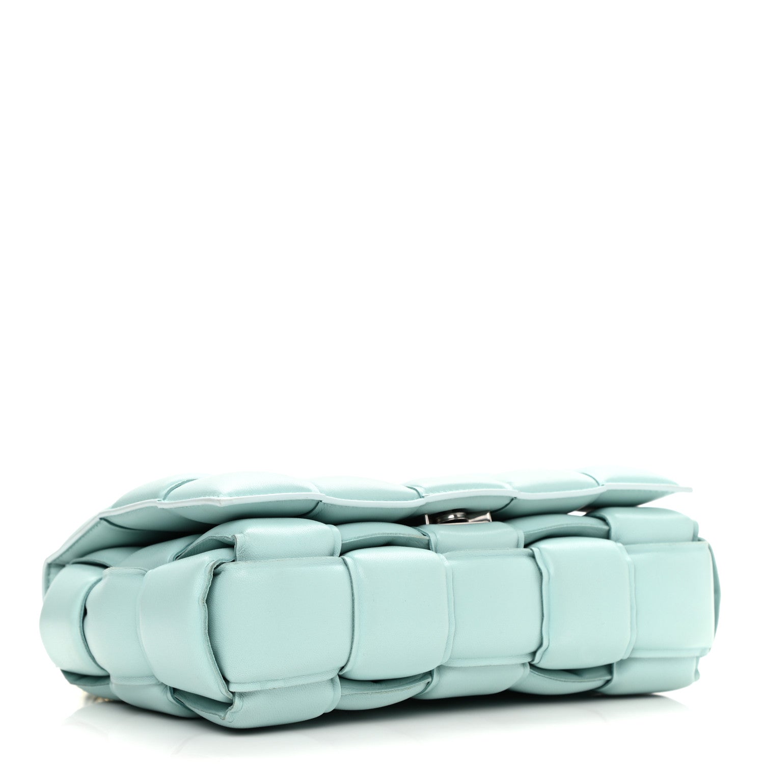 Bottega Veneta Lambskin Maxi Intreccio Padded Chain Cassette Crossbody Bag Spearmint 4 of 9