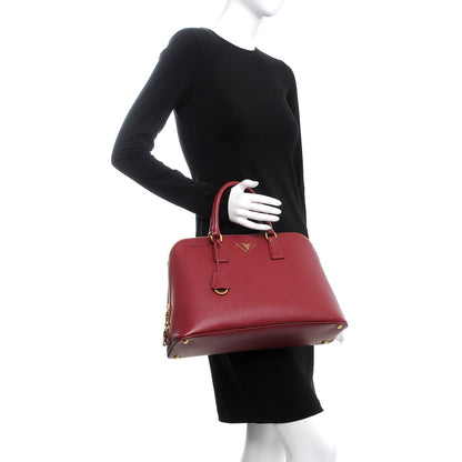 Prada Saffiano Lux Large Promenade Tote Cherry 2 of 13