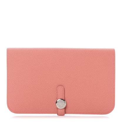 Hermes Togo Dogon Duo Wallet Rose Candy 3 of 8