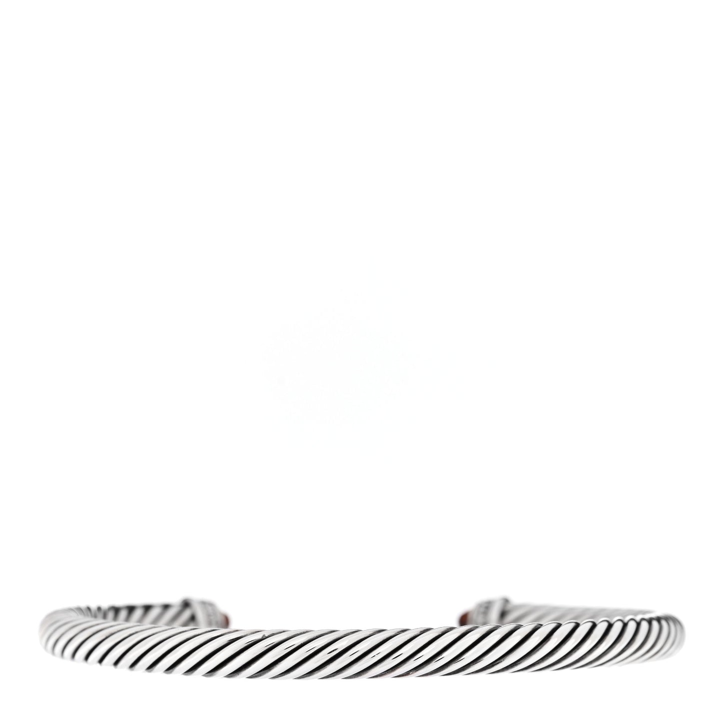 Sterling Silver Diamond Garnet 5mm Cable Classics Bracelet